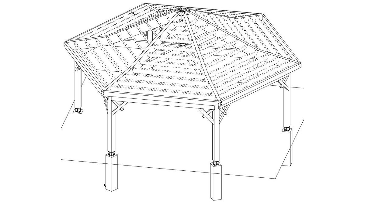 14039 – Fondations d&rsquo;un gazebo