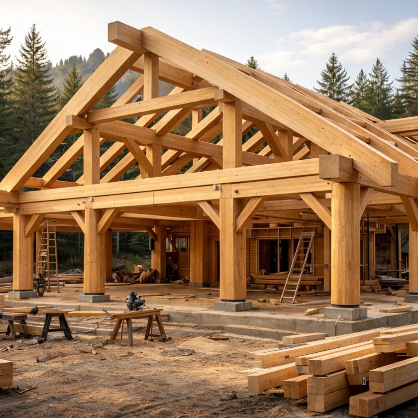 Glued laminated timber frames